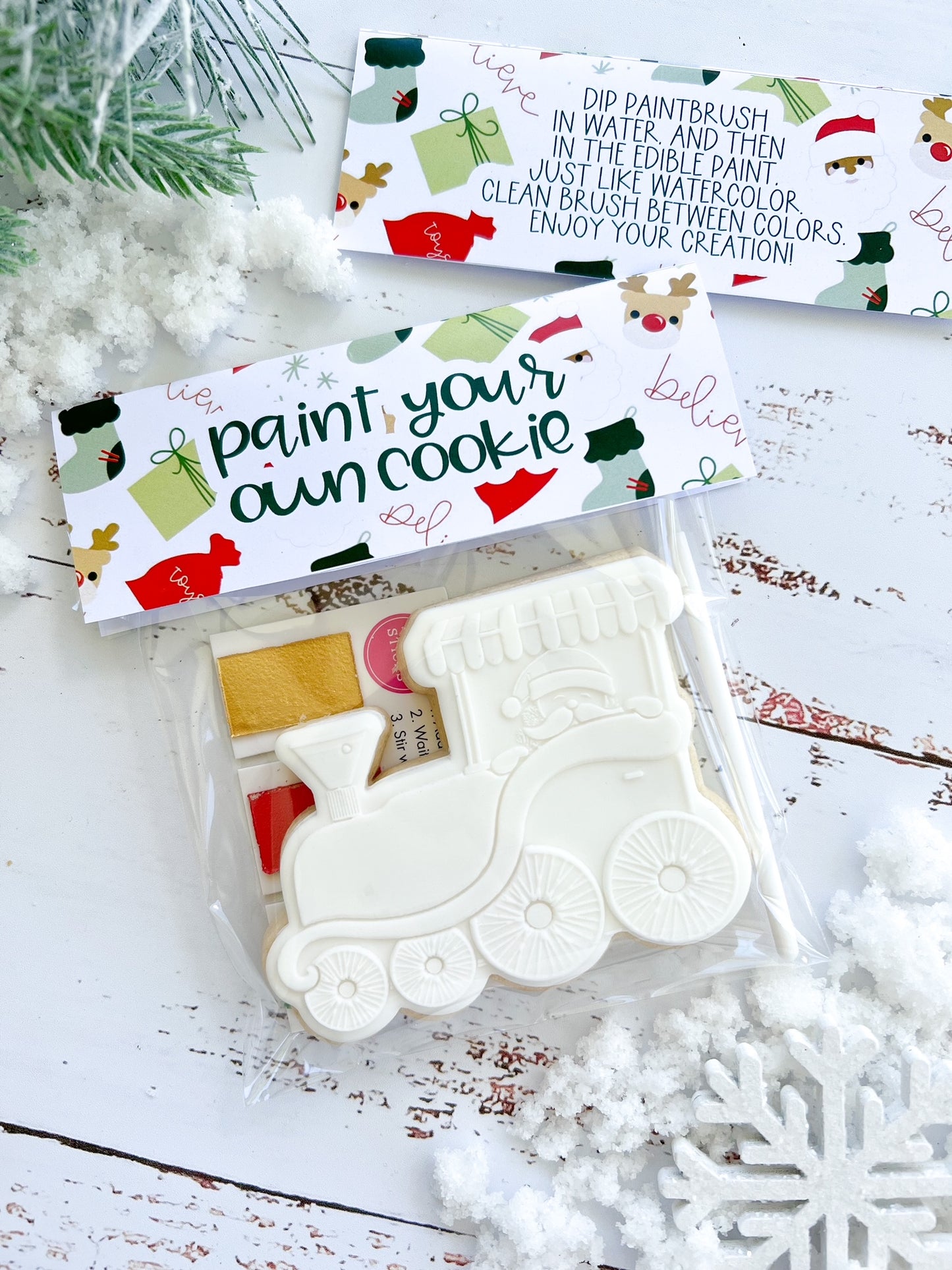 PAINT-YOUR-OWN COOKIE - SANTA TRAIN